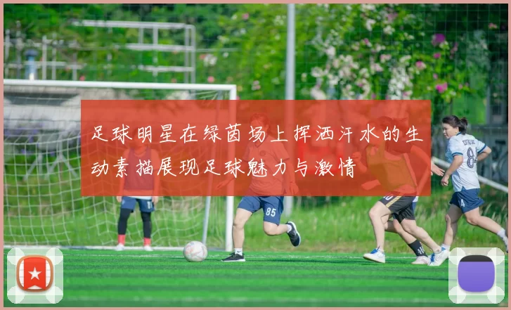 足球明星在绿茵场上挥洒汗水的生动素描展现足球魅力与激情